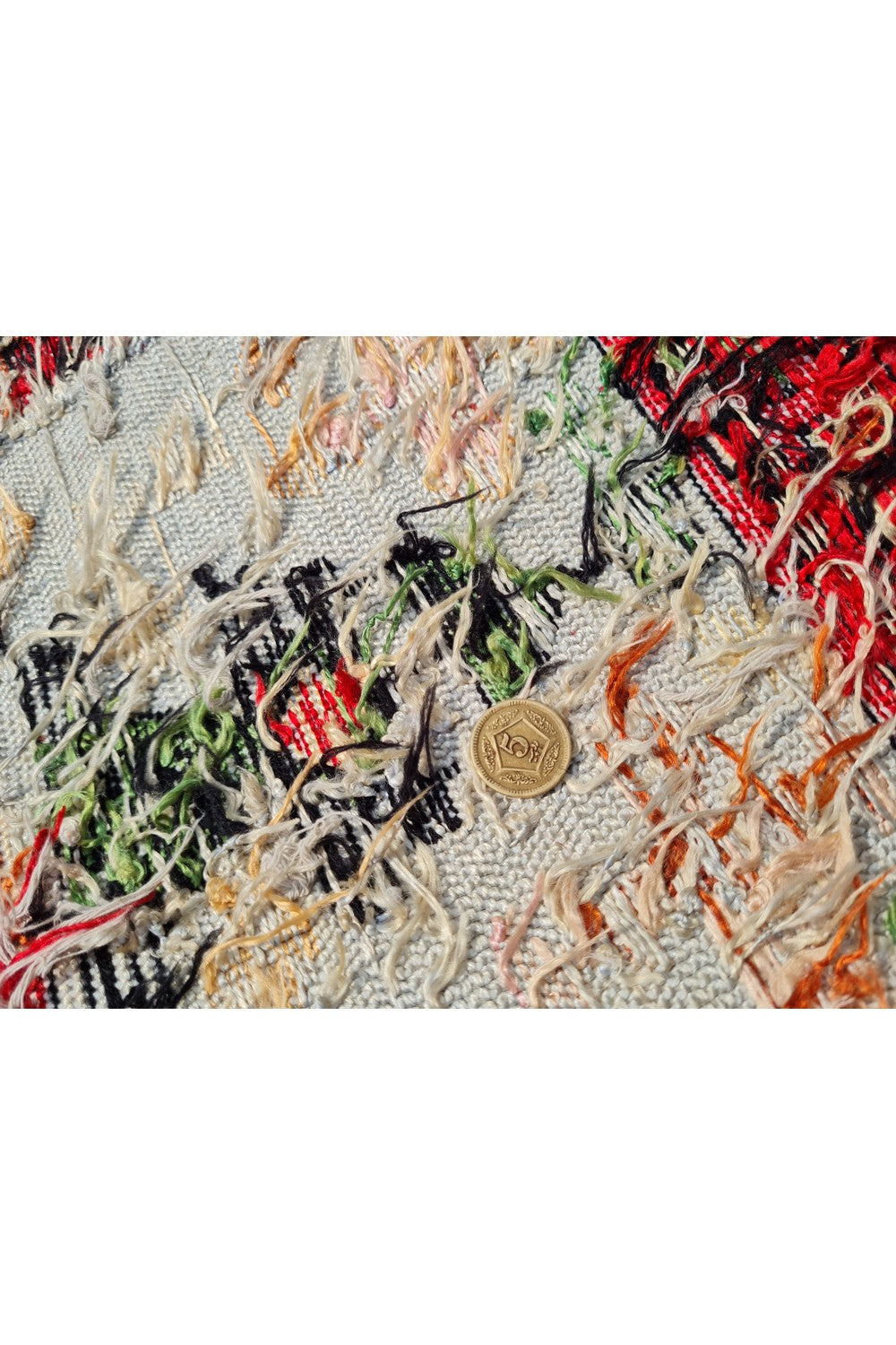 Fine Quality Hand Knotted Veg Dyed Soumak Pictorial Silk Kilim Area Rug 6 x 4 Ft (909 KHI)