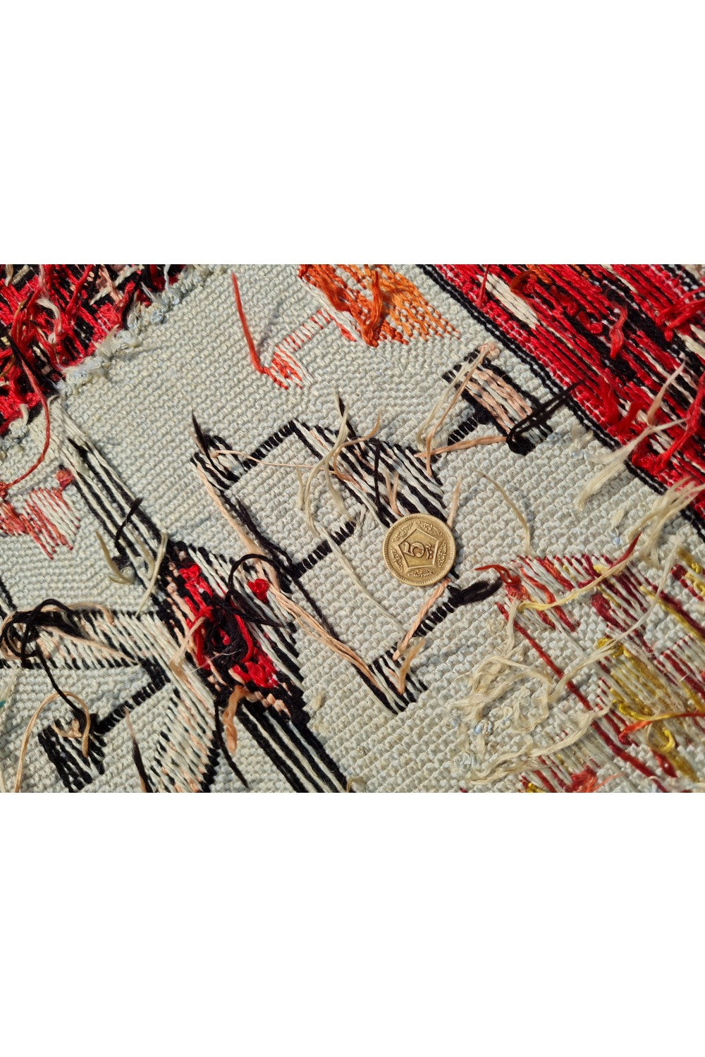 Fine Quality Hand Knotted Veg Dyed Soumak Pictorial Silk Kilim Area Rug 6 x 4 Ft (910 KHI)