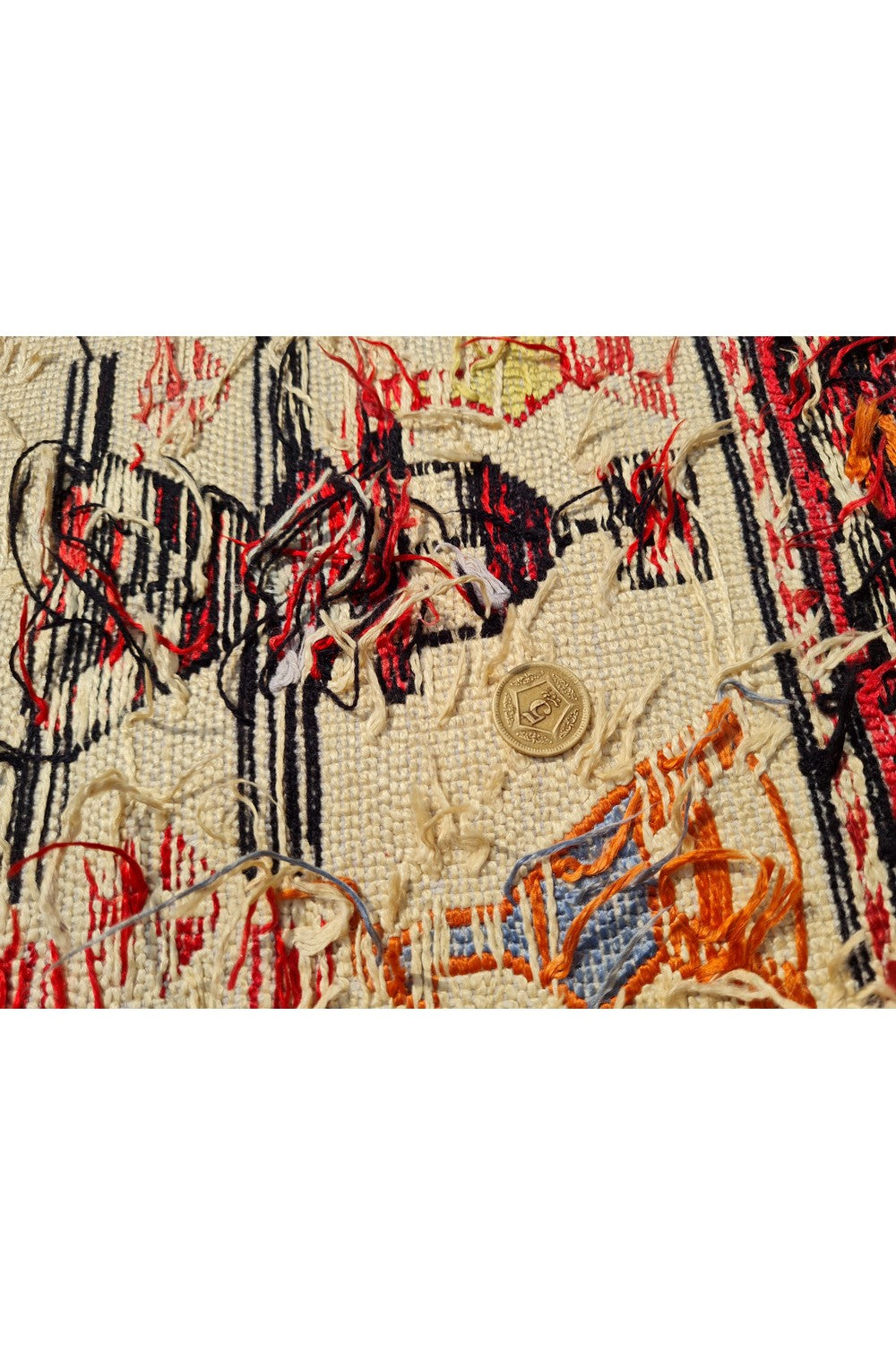 Fine Quality Hand Knotted Veg Dyed Soumak Pictorial Silk Kilim Area Rug 6 x 4 Ft (915 KHI)