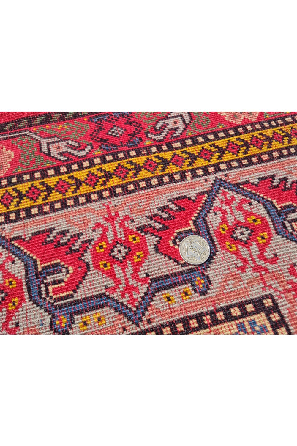 Authentic Hand Knotted Vintage Morocco Wool Area Rug 6 x 4 Ft (940 Ger-4)