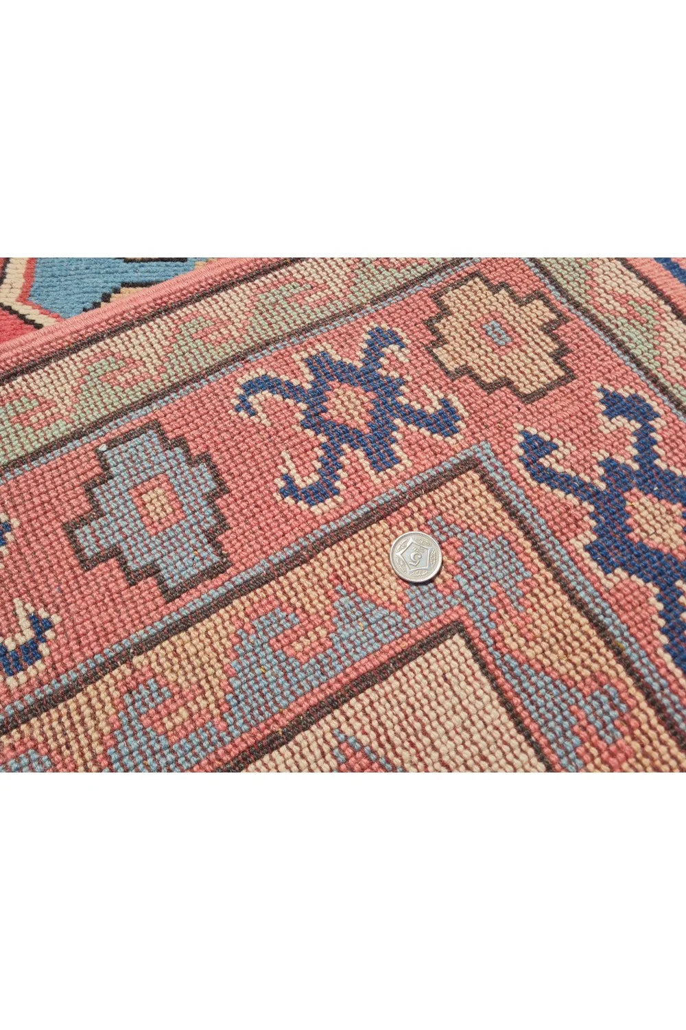 Amazing Hand Knotted Vintage Kurdi Wool Area Rug 7 x 4 Ft