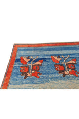 Authentic Hand Knotted Vintage Kurdi Wool Area Rug 9.10 x 7.0 Ft (1474 Ger-4)