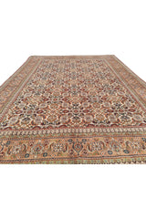 Authentic Hand Knotted Vintage Indo Wool Area Rug 8.2 x 6.2 Ft (1481 Ger-4)