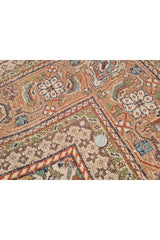 Authentic Hand Knotted Vintage Indo Wool Area Rug 8.2 x 6.2 Ft (1481 Ger-4)