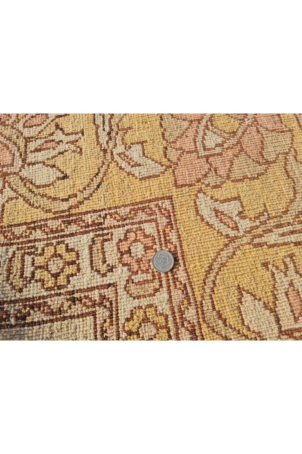 Authentic Hand Knotted Vintage Afghan Chobi Wool Area Rug 9.11 x 8.1 Ft (1497 Ger-4)