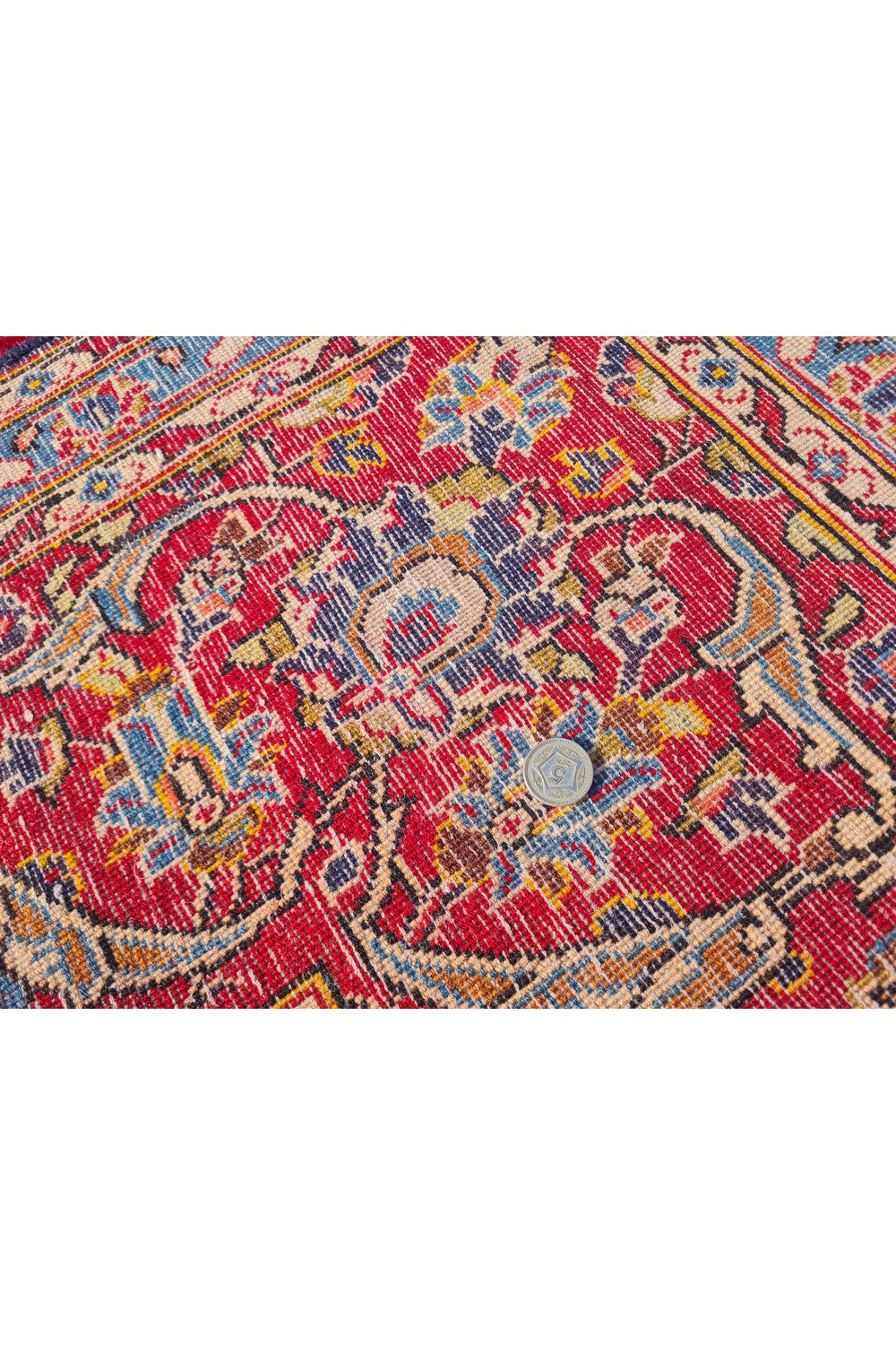 Authentic Hand Knotted Vintage Qashoun Wool Area Rug 11.10 x 7.10 Ft (1500 Ger-4)