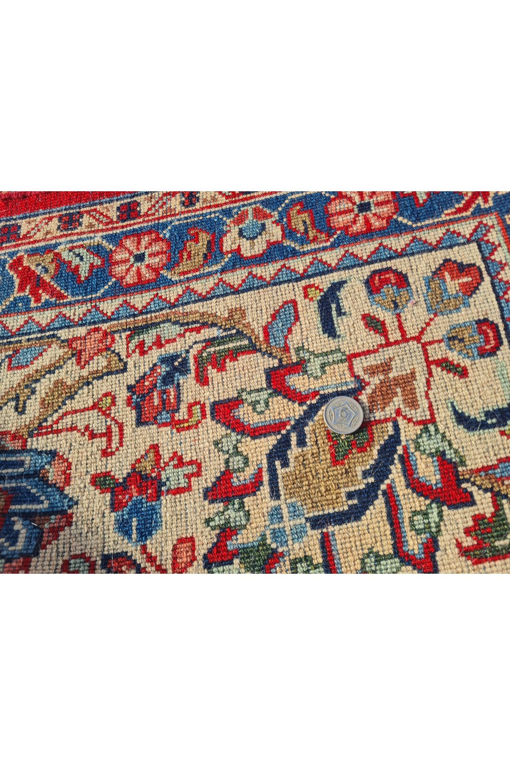 Authentic Hand Knotted Vintage Qashoun Wool Area Rug 12 x 9 Ft (1507 Ger-4)