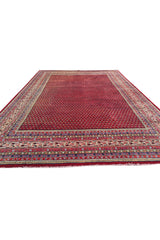 Authentic Hand Knotted Vintage Badam Gul Wool Area Rug 11 x 9 Ft (1509 Ger-4)