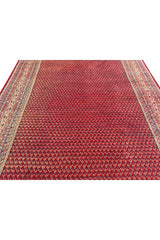 Authentic Hand Knotted Vintage Badam Gul Wool Area Rug 11 x 9 Ft (1509 Ger-4)