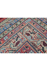 Authentic Hand Knotted Vintage Badam Gul Wool Area Rug 11 x 9 Ft (1509 Ger-4)