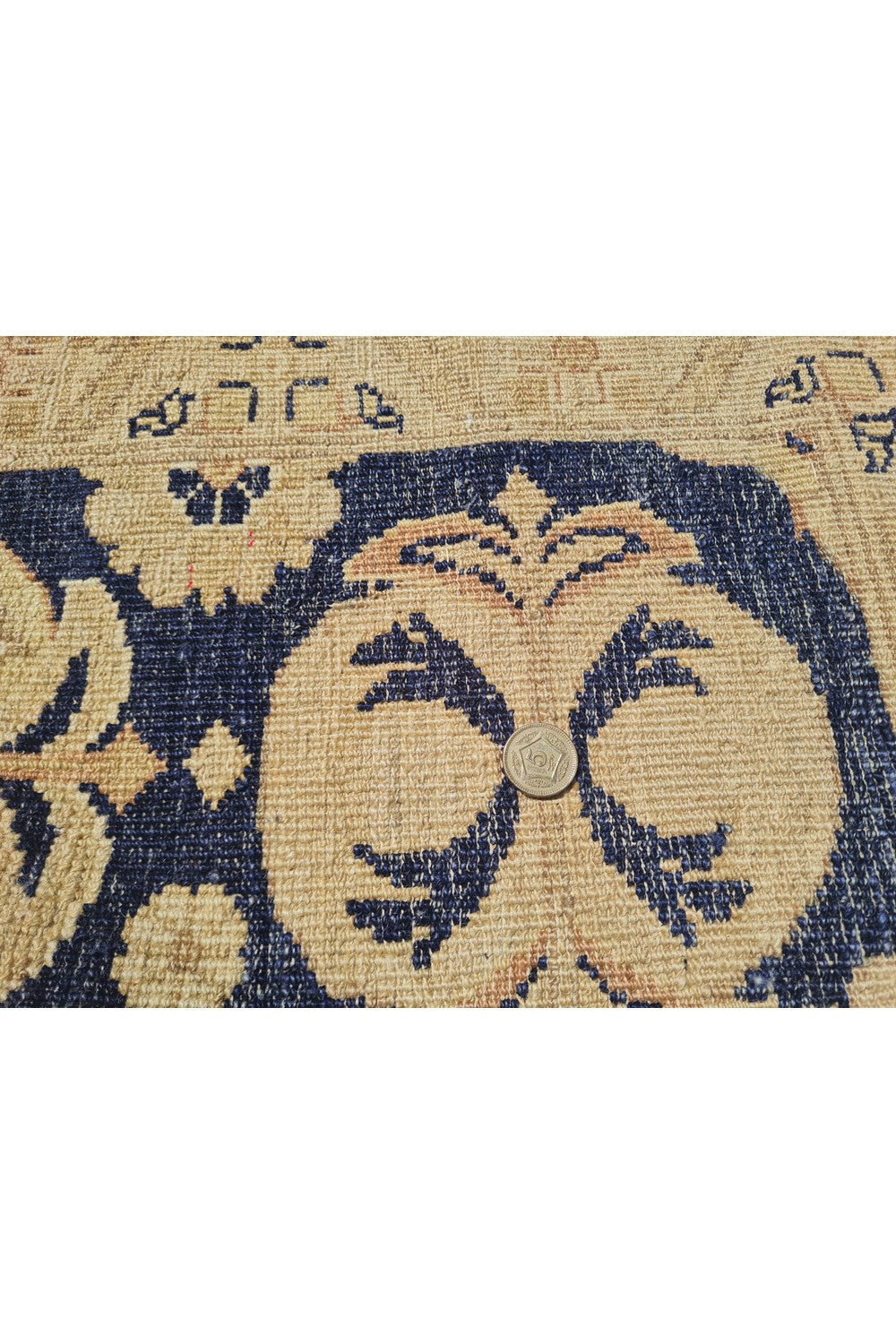 Authentic Hand Knotted Vintage Afghan Chobi Wool Area Rug 11.5 x 8.4 Ft (1520 Ger-4)