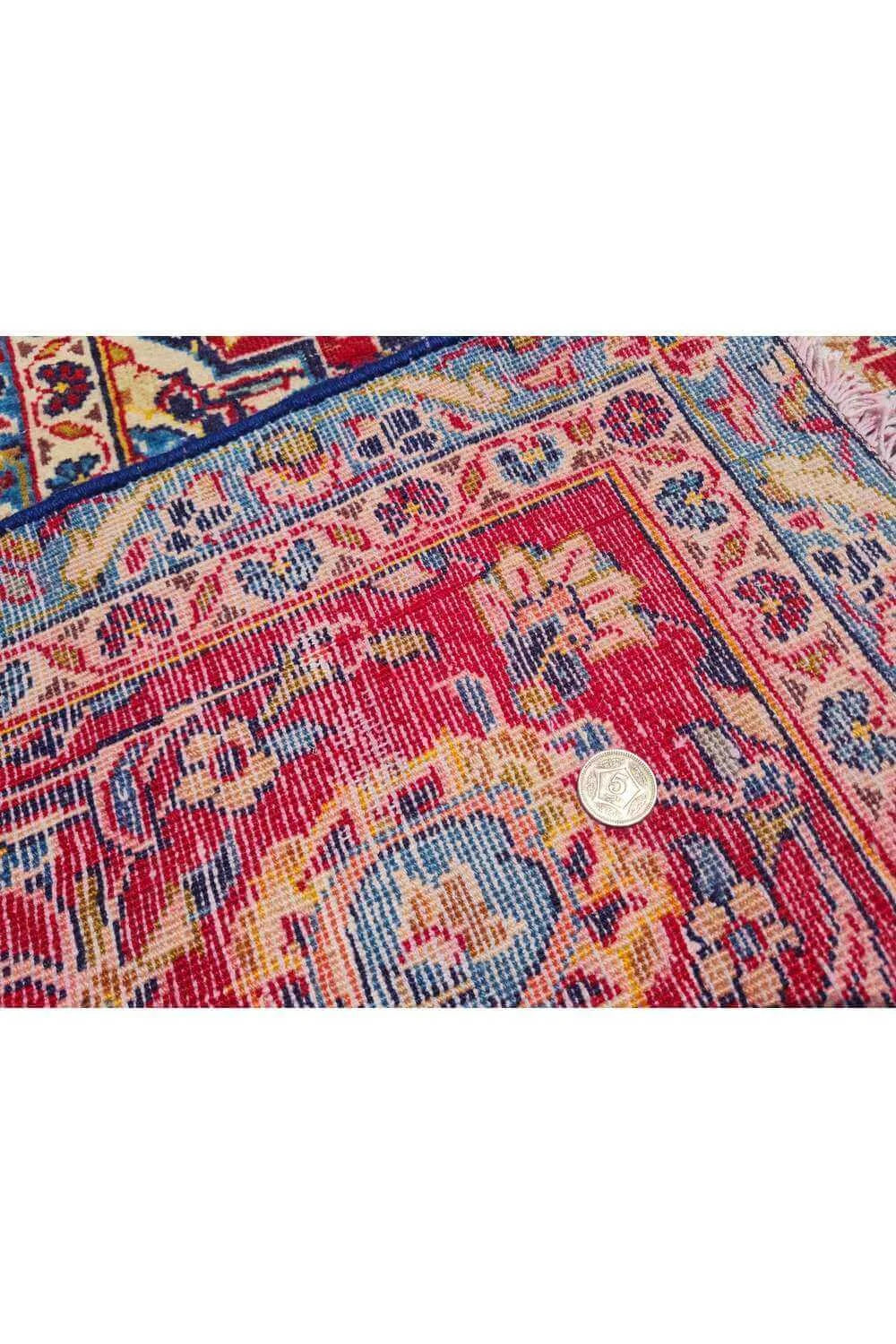 Amazing Hand Knotted Antique Qashoun Wool Area Rug 12.8 x 7.9 Ft