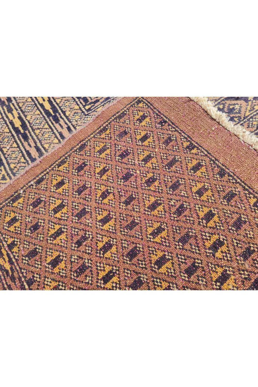 Amazing Hand Knotted Vintage Bokhara Jhaldar Wool Area Rug 11.11 x 9.5 Ft