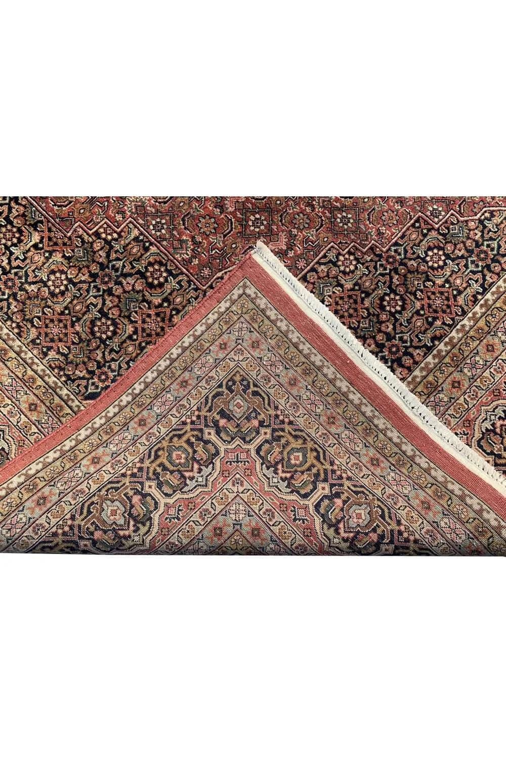 Authentic Hand Knotted Vintage Bijour Wool Area Rug 11.4 x 8.5 Ft