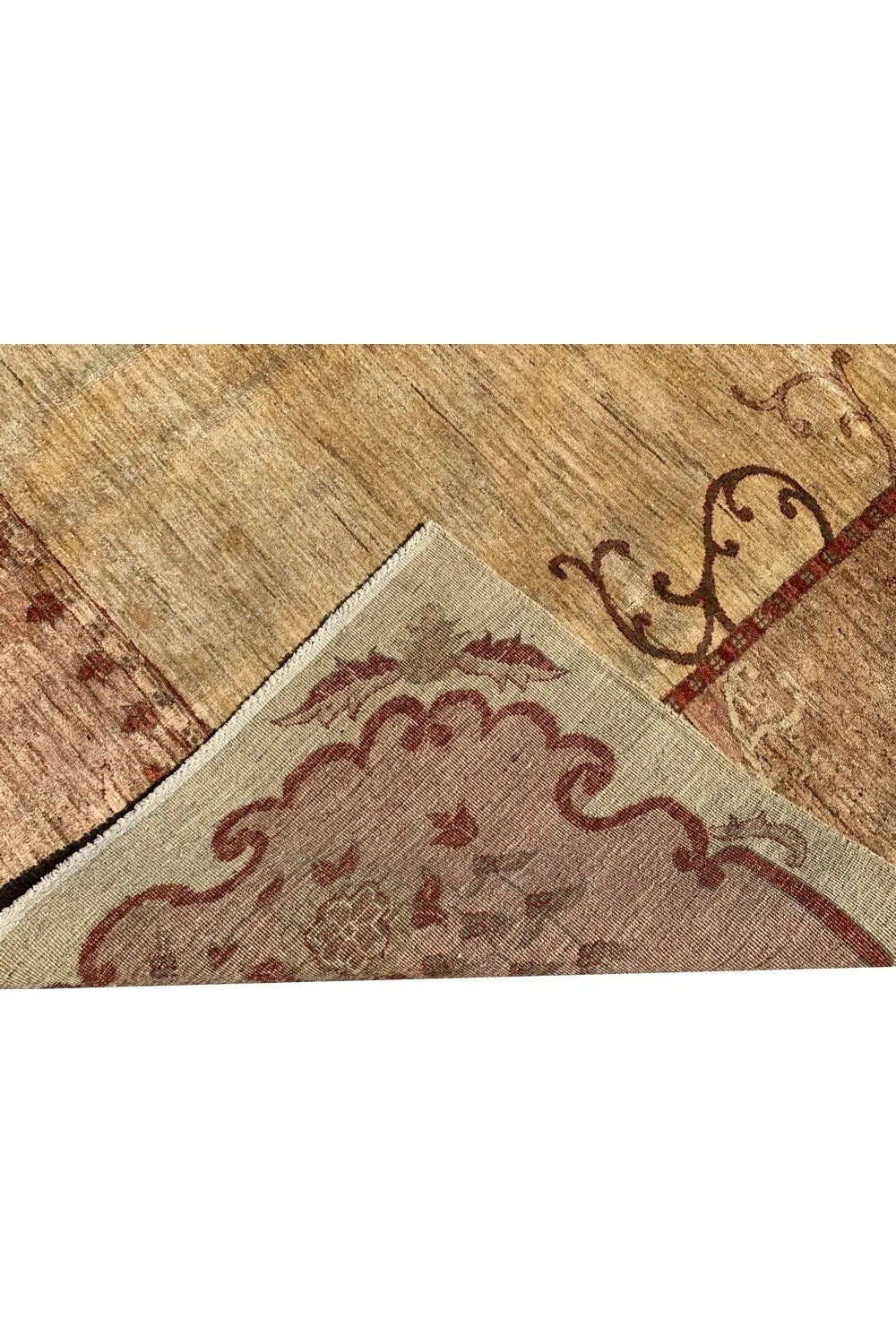 Authentic Hand Knotted Vintage Afghan Chobi Wool Area Rug 9.0 x 7.1 Ft