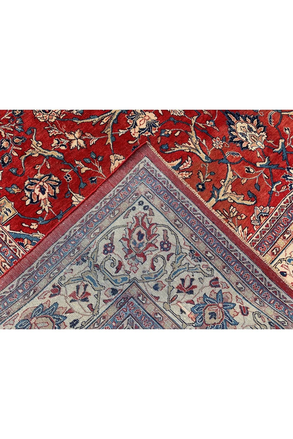 Authentic Hand Knotted Vintage Hamidoun Wool Area Rug 13.1 x 9.9 Ft