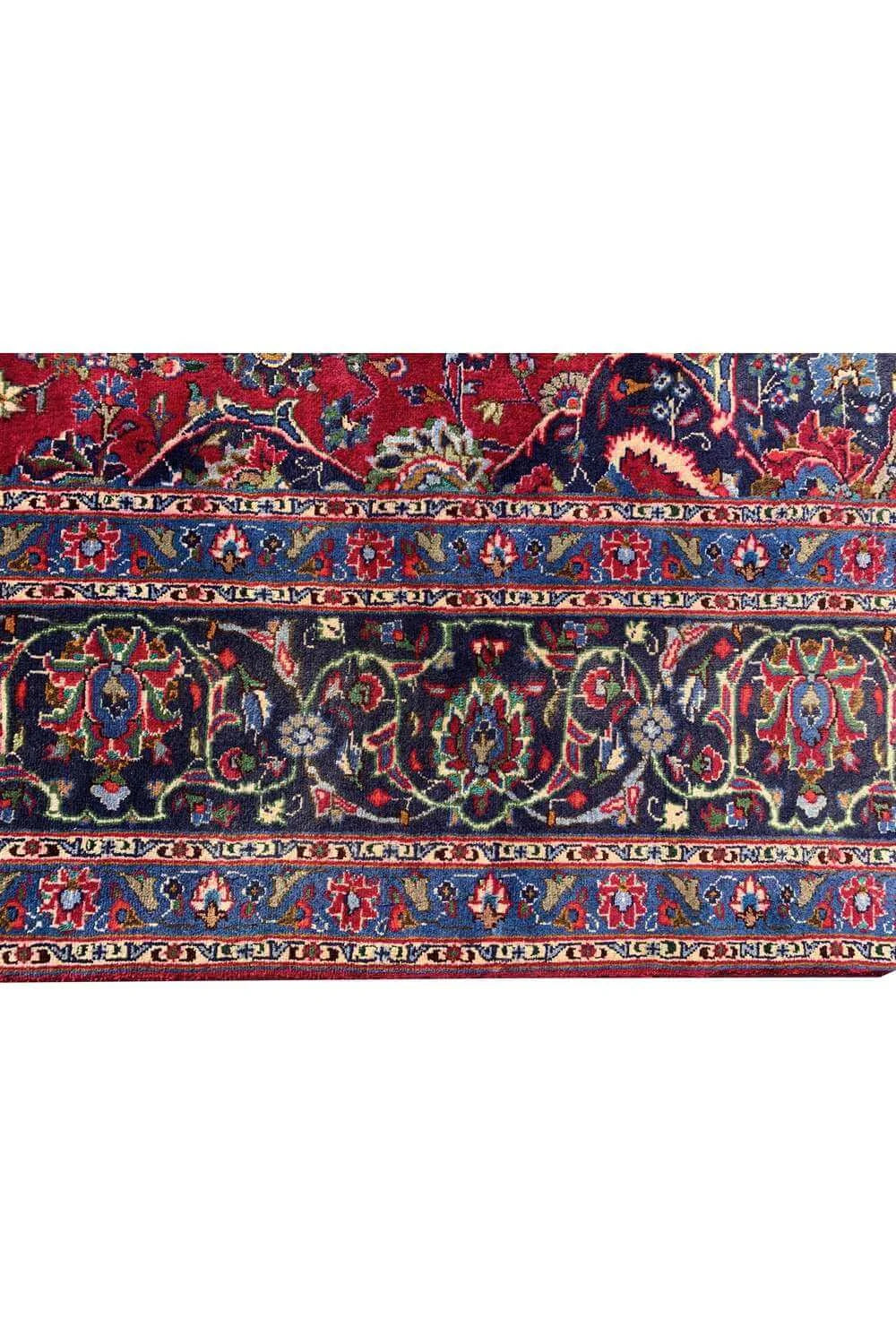 Amazing Hand Knotted Vintage Qashoun Wool Area Rug 11.4 x 8.2 Ft