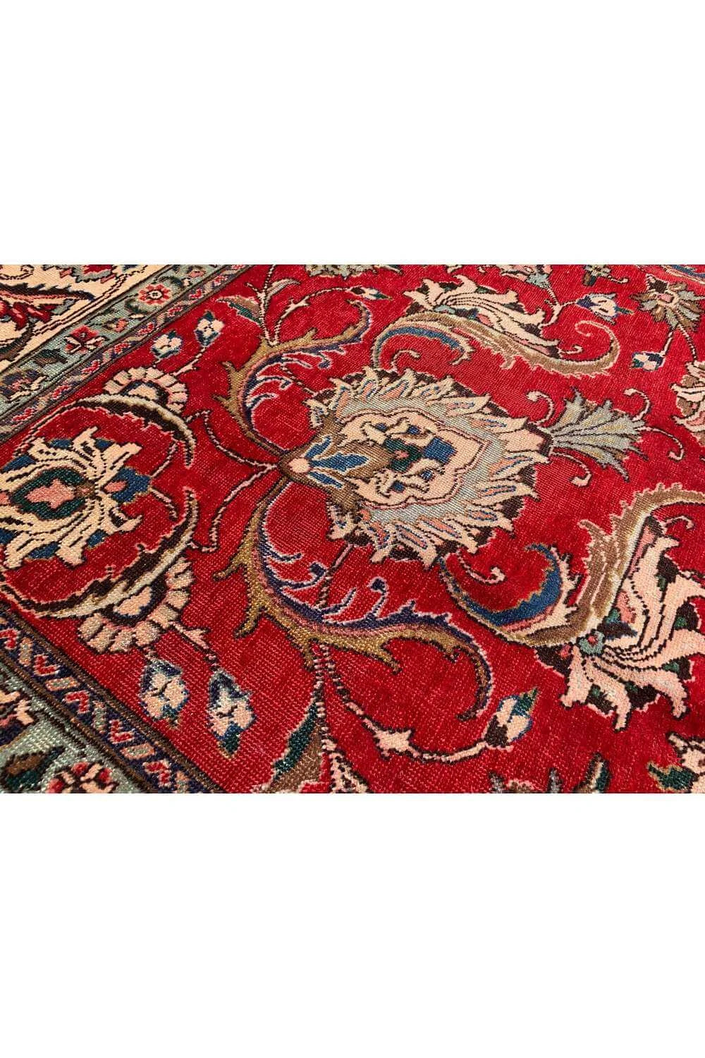 Amazing Hand Knotted Vintage Tabreez Wool Area Rug 11.10 x 8.11 Ft