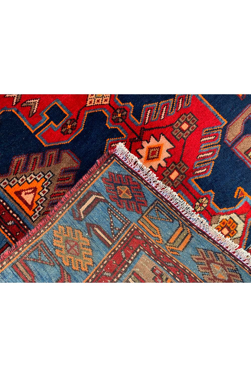 Amazing Hand Knotted Vintage Hamidoun Wool Area Rug 6.8 x 3.10 Ft