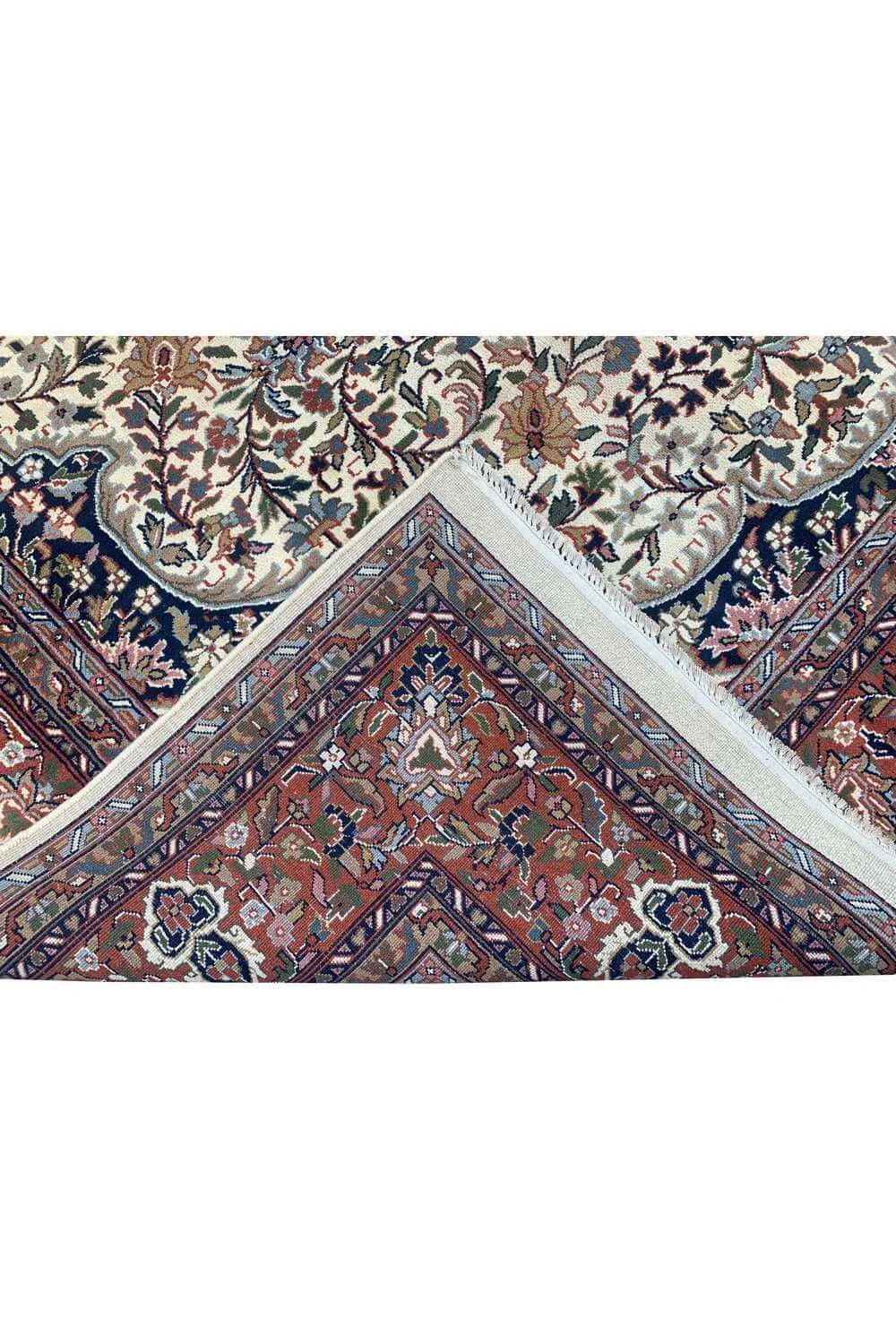 Amazing Hand Knotted Vintage Tabreez Wool Area Rug 9.7 x 8.2 Ft