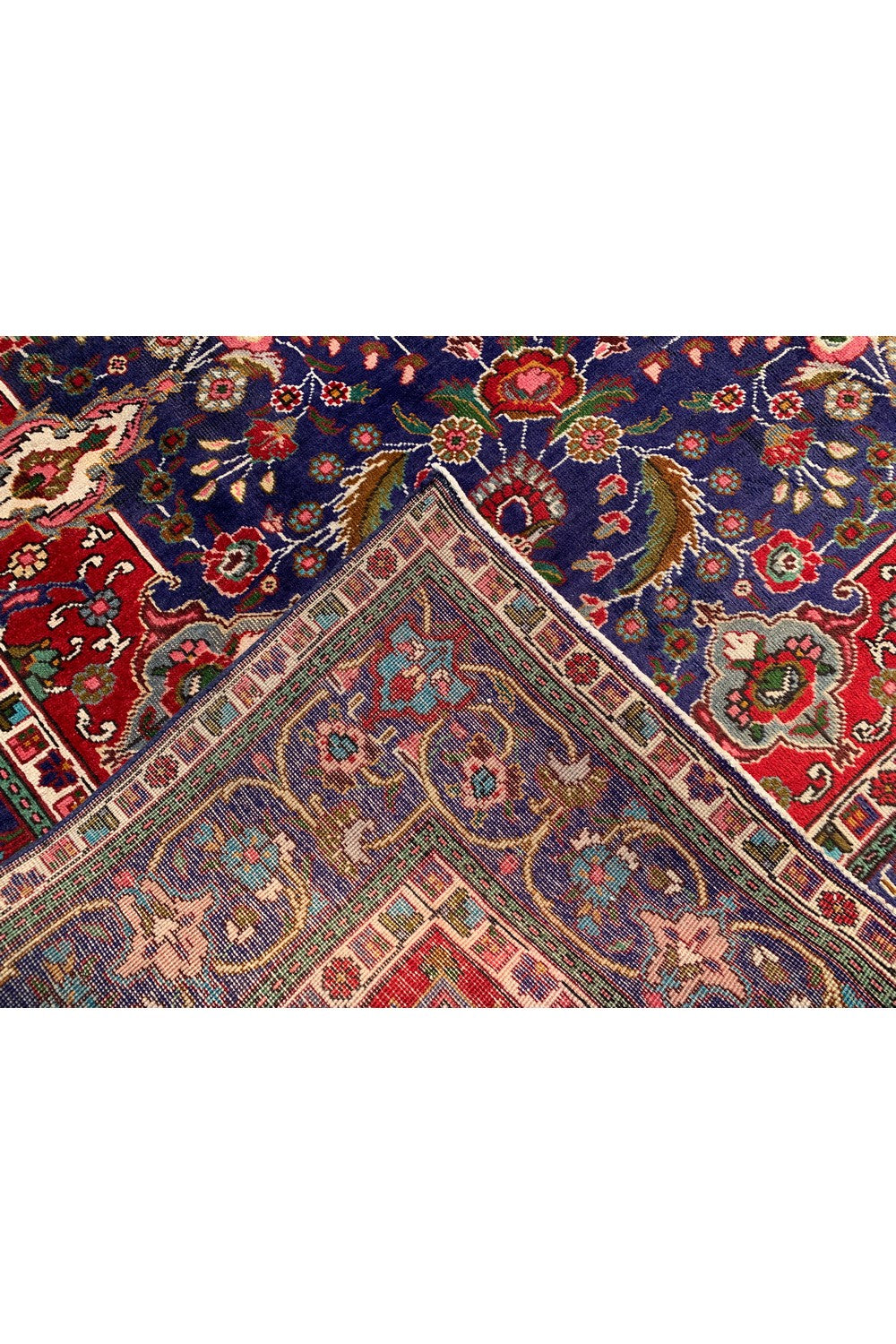 Amazing Hand Knotted Vintage Tabreez Wool Area Rug 12.0 x 9.7 Ft