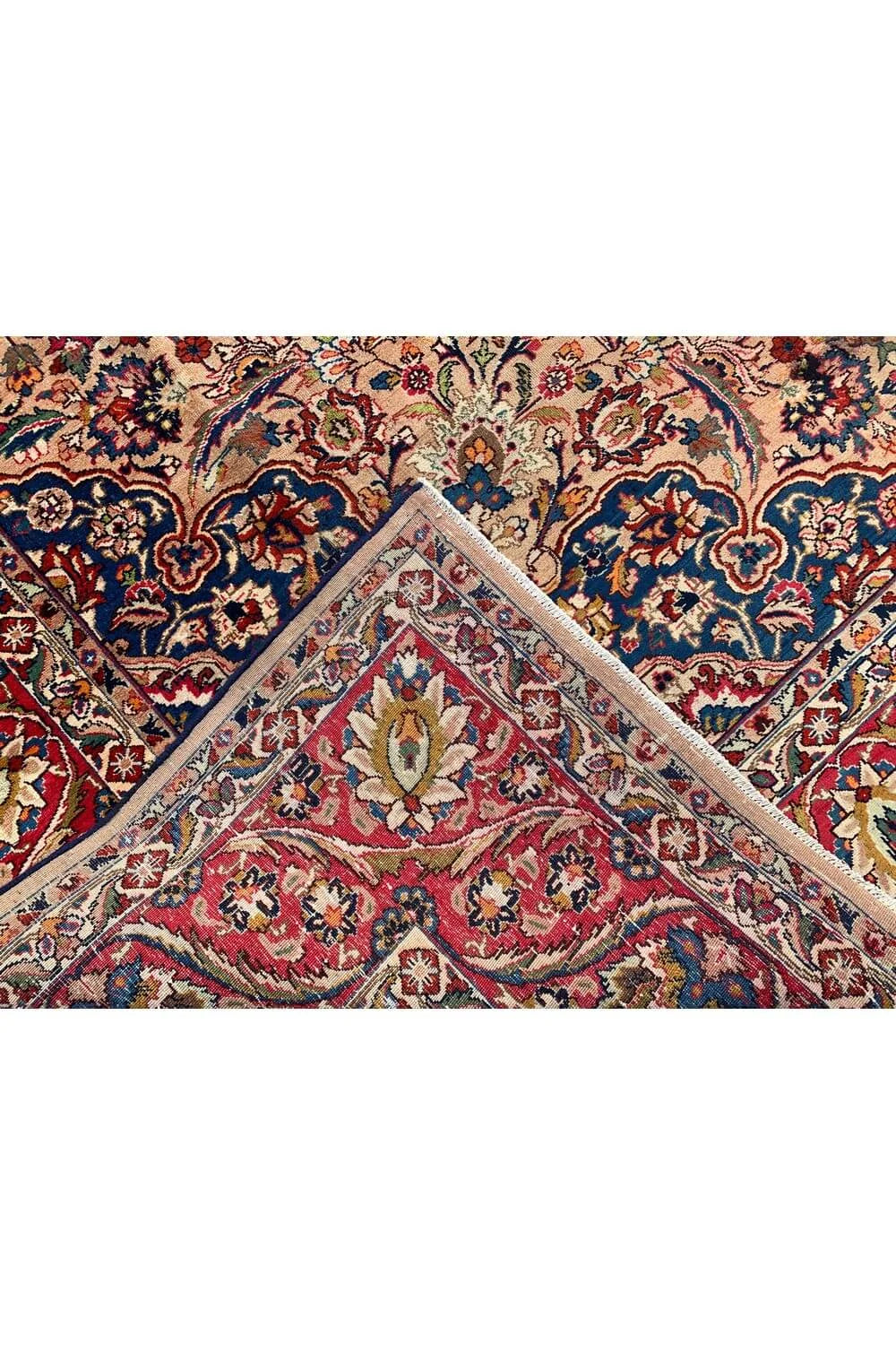 Authentic Hand Knotted Vintage Qirmoun Wool Area Rug 12.8 x 9.9 Ft
