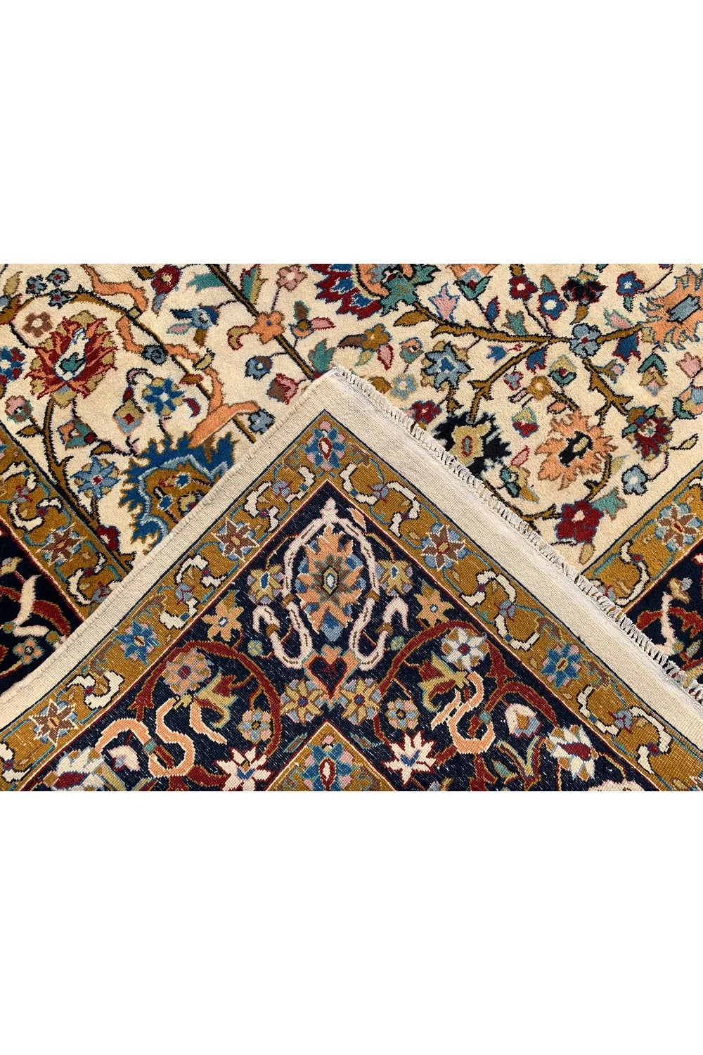 Amazing Hand Knotted Vintage Tabreez Wool Area Rug 11.0 x 8.2 Ft