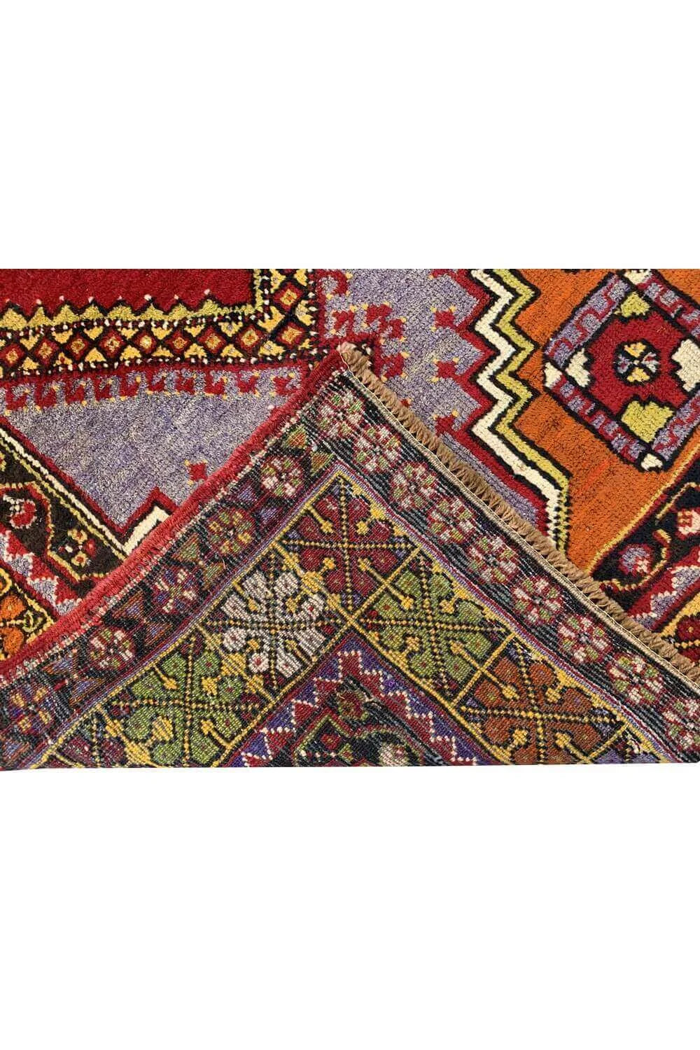 Amazing Hand Knotted Vintage Turkish Wool Area Rug 6.3 x 3.7 Ft