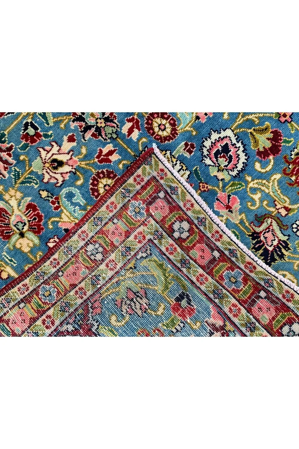 Amazing Hand Knotted Vintage Turkish Wool Area Rug 5.9 x 4.3 Ft