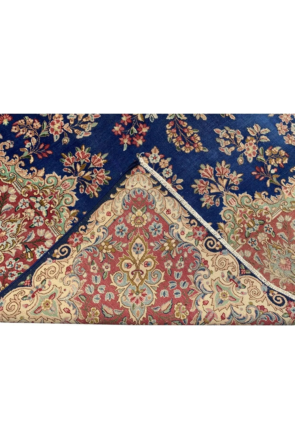 Authentic Hand Knotted Vintage Qirmoun Wool Area Rug 11.3 x 8.8 Ft