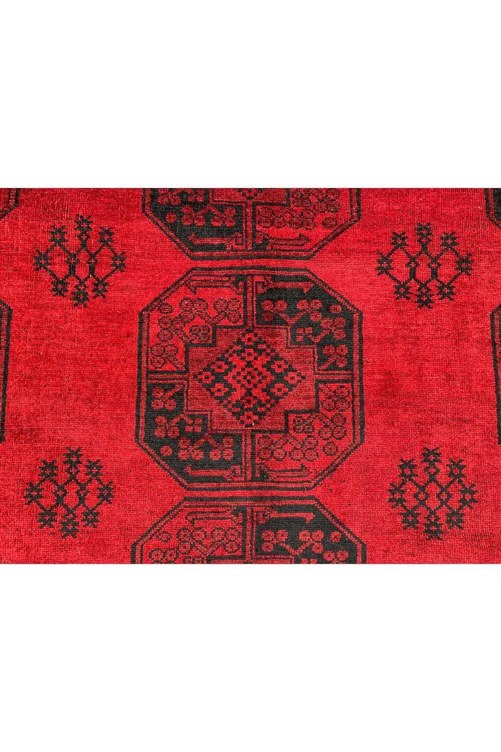 Amazing Hand Knotted Vintage Afghan Turkmen Felpah Wool Area Rug 11.9 x 9.6 Ft