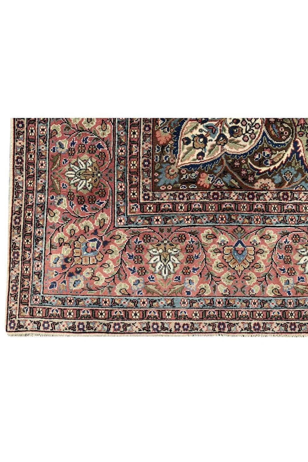 Amazing Hand Knotted Vintage Tabreez Wool Area Rug 12.1 x 8.8 Ft