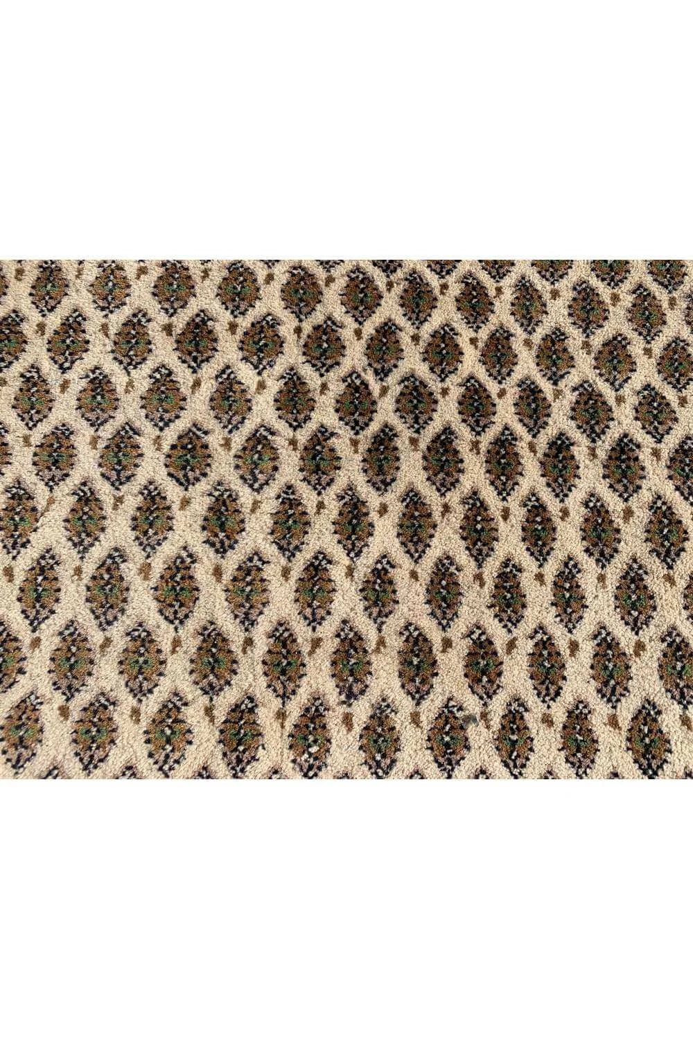 Amazing Hand Knotted Vintage Badam Gul Wool Area Rug 12.11 x 9.7 Ft