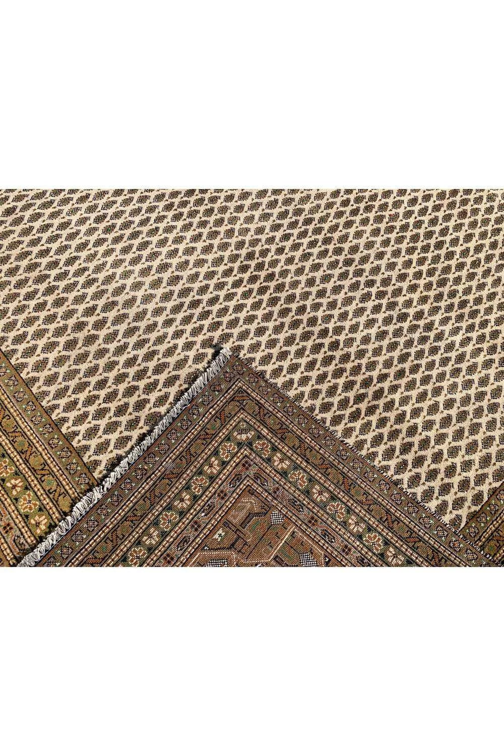 Amazing Hand Knotted Vintage Badam Gul Wool Area Rug 12.11 x 9.7 Ft