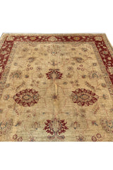 Authentic Hand Knotted Afghan Chobi Wool Area Rug 11.9 X 8.0 Ft (270 Ger)