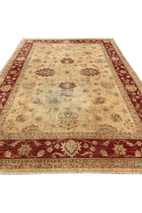 Authentic Hand Knotted Afghan Chobi Wool Area Rug 11.9 X 8.0 Ft (270 Ger)