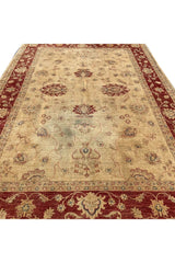 Authentic Hand Knotted Afghan Chobi Wool Area Rug 11.9 X 8.0 Ft (270 Ger)