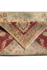 Authentic Hand Knotted Afghan Chobi Wool Area Rug 11.9 X 8.0 Ft (270 Ger)