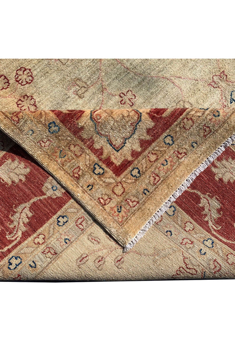 Authentic Hand Knotted Afghan Chobi Wool Area Rug 11.9 X 8.0 Ft (270 Ger)