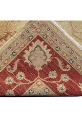 Authentic Hand Knotted Afghan Chobi Wool Area Rug 11.9 X 8.0 Ft (270 Ger)