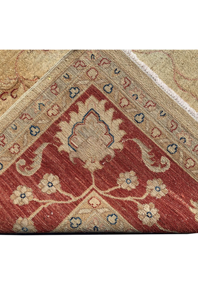 Authentic Hand Knotted Afghan Chobi Wool Area Rug 11.9 X 8.0 Ft (270 Ger)