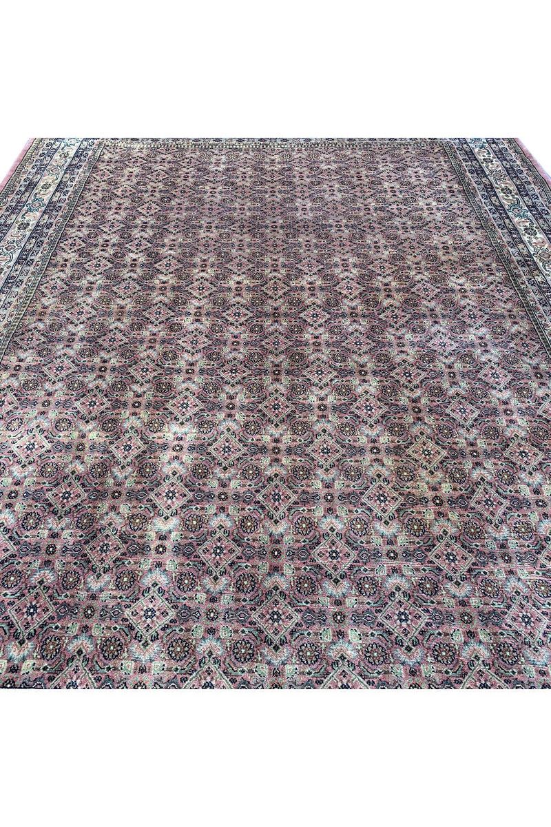 Authentic Hand Knotted Vintage Bijour Wool Area Rug 11.3 X 8.2 Ft (296 GER)