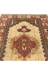 Authentic Hand Knotted Vintage Turkish Wool Area Rug 9.10 X 6.10 Ft (429 Ger)