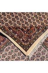 Authentic Hand Knotted Vintage Badam Gul Wool Area Rug 8.0 X 5.9 Ft (431 Ger)