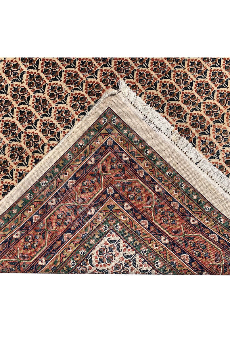 Authentic Hand Knotted Vintage Badam Gul Wool Area Rug 8.0 X 5.9 Ft (431 Ger)