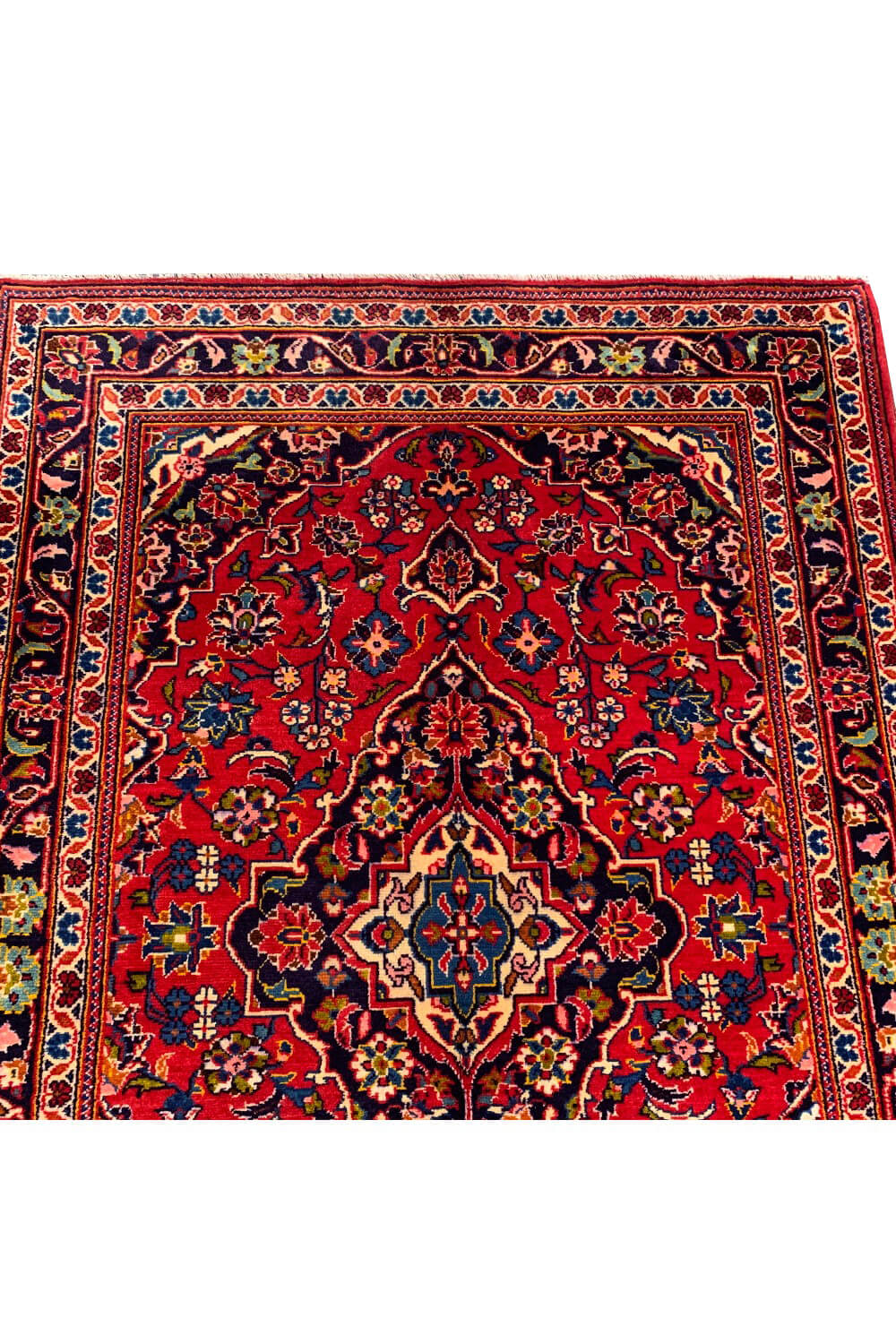 Authentic Hand Knotted Vintage Qashoun Wool Area Rug 5.3 X 3.8 FT