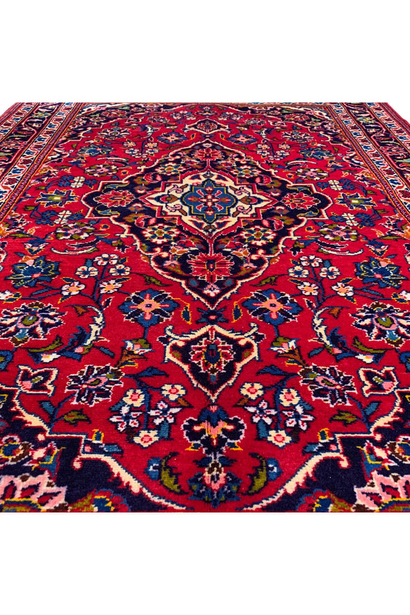 Authentic Hand Knotted Vintage Qashoun Wool Area Rug 5.3 X 3.8 FT
