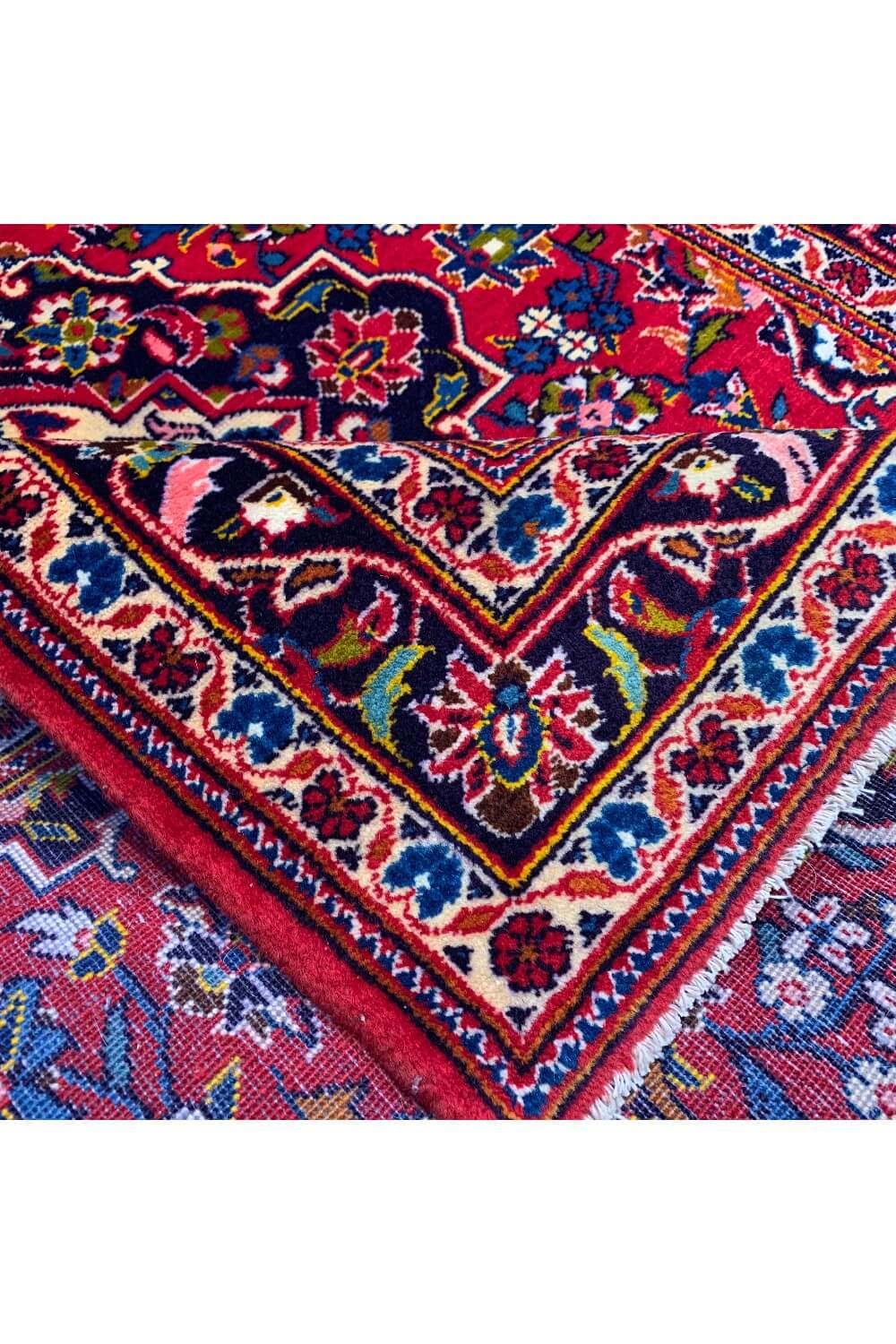 Authentic Hand Knotted Vintage Qashoun Wool Area Rug 5.3 X 3.8 FT