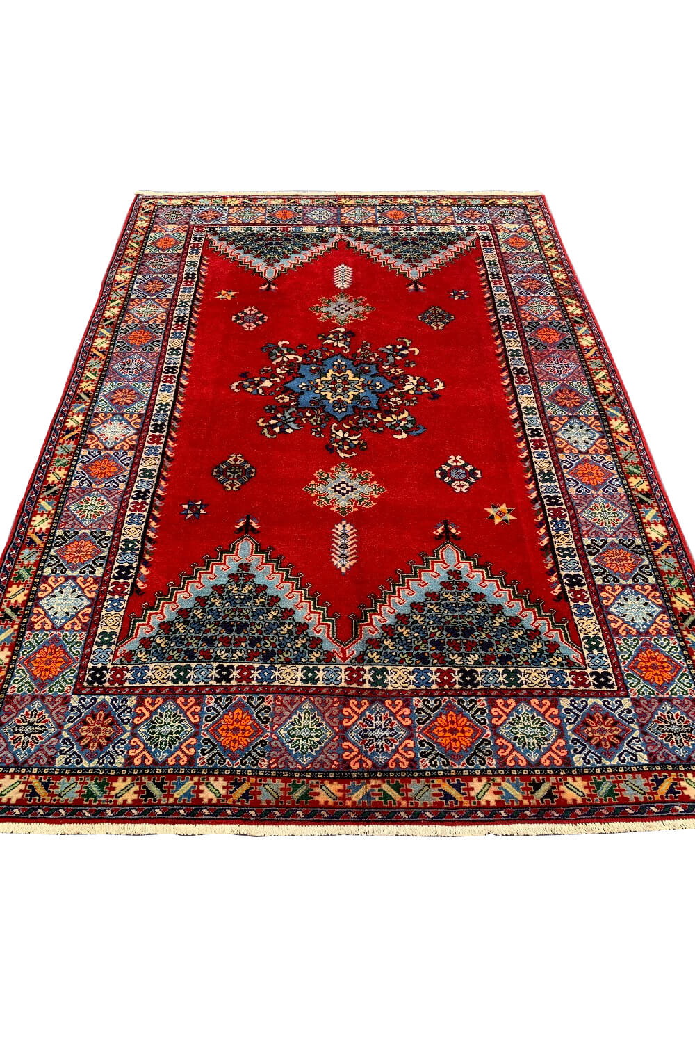 Authentic Hand Knotted Vintage Morocco Wool Area Rug 10.3 X 6.10 Ft (386 Ger)