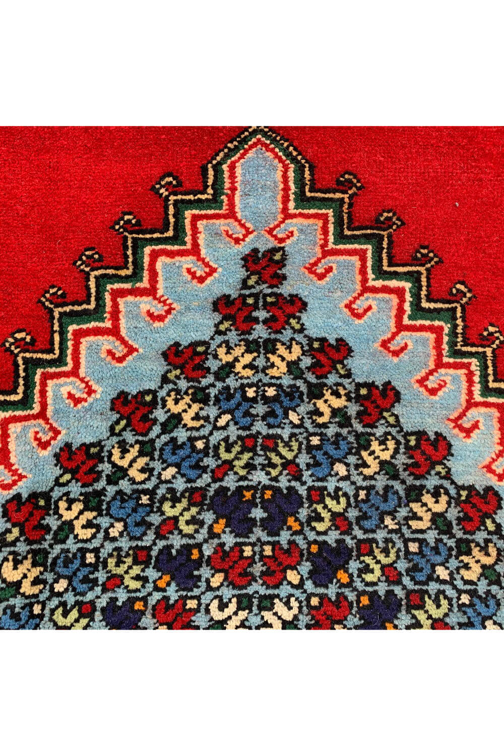 Authentic Hand Knotted Vintage Morocco Wool Area Rug 10.3 X 6.10 Ft (386 Ger)